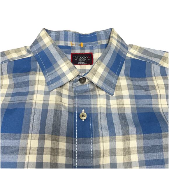 Lot, Bundle of 2 Long-Sleeve Button-Up Dress Shirts, Untuckit, Bugatchi, Size XL - Picture 14 of 16